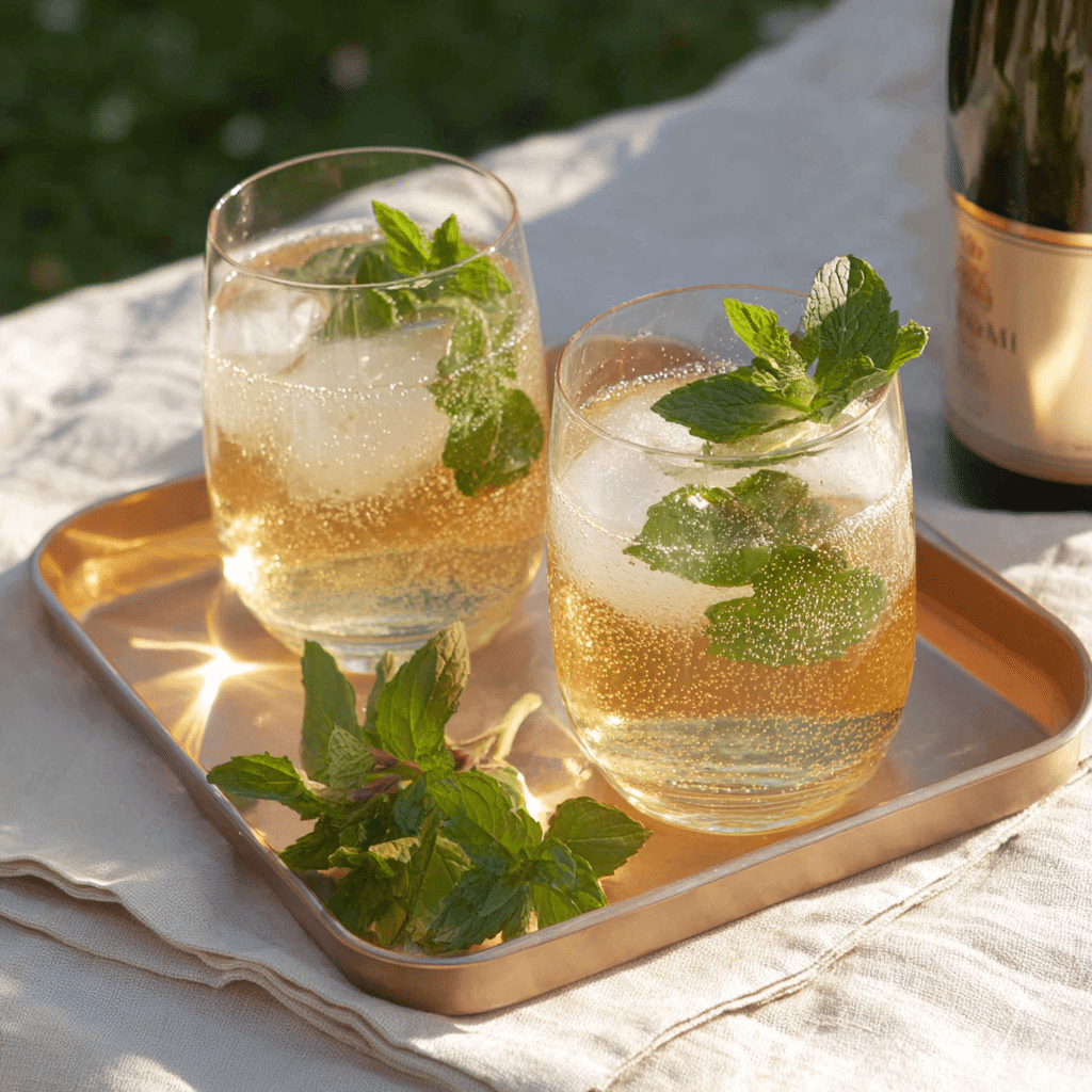 Hugo Spritz Recipe: Light, Refreshing & Easy Summer Cocktail 7 Hugo Spritz cocktail served outdoors