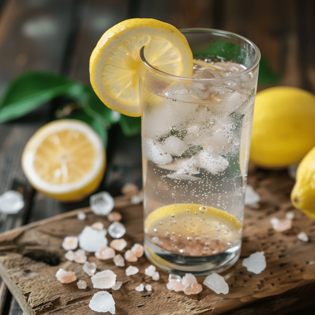 Pink salt weight loss drink ready to serve