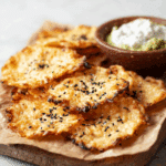 Cottage cheese chips golden brown and crispy