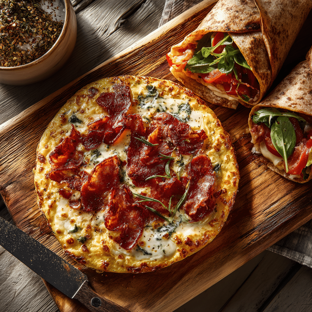 Cottage cheese flatbread baked on parchment