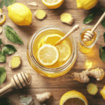 Natural Mounjaro recipe in glass with lemon and ginger