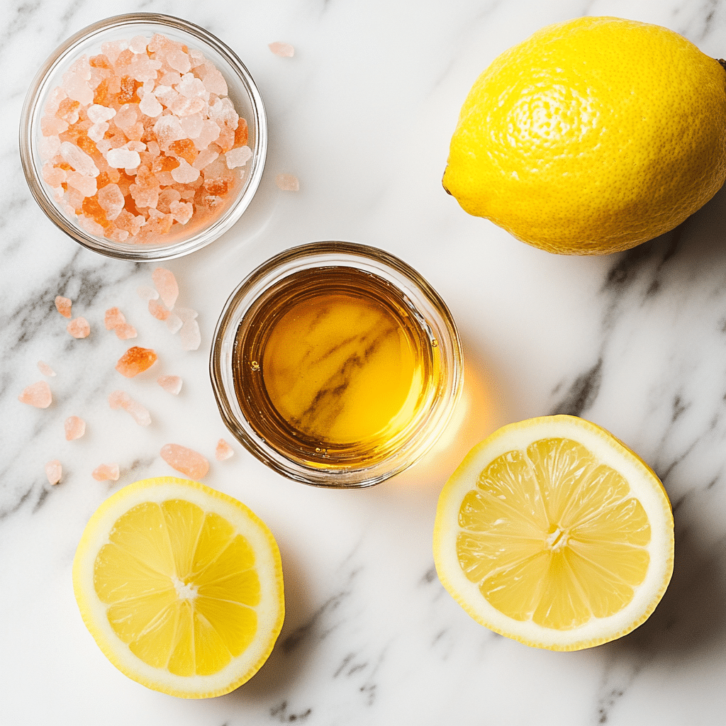 Himalayan Salt, Lemon, Water