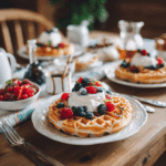 serving homemade waffle recipe
