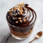 Cottage cheese mousse served with magic chocolate shell