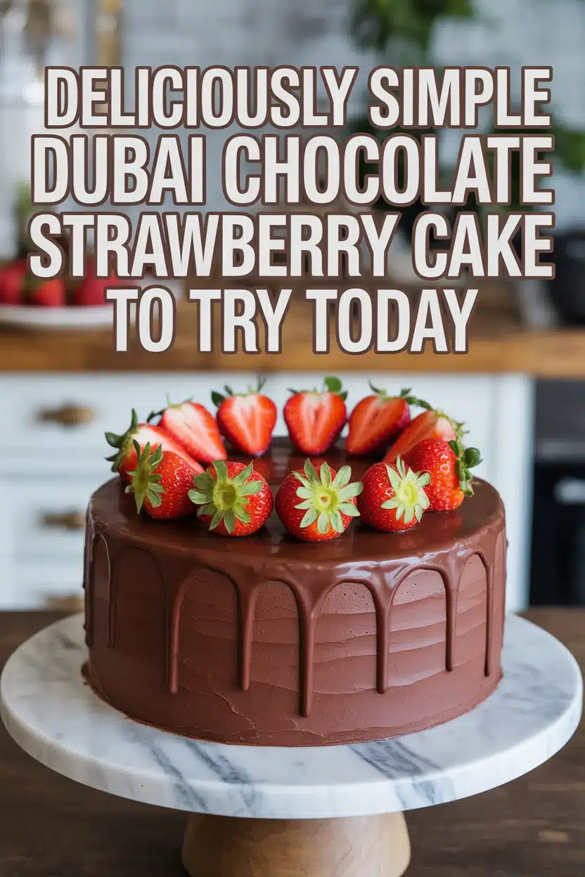 Deliciously Simple Dubai Chocolate Strawberry Cake to Try Today