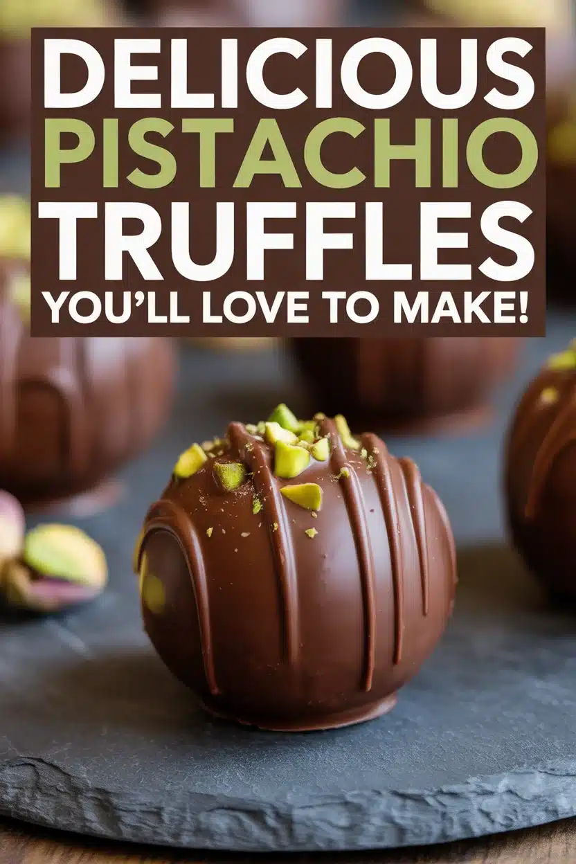 Delicious Pistachio Chocolate Truffles You’ll Love to Make!
