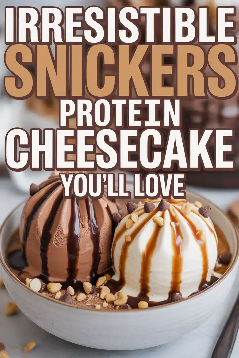 Snickers Protein Cheesecake