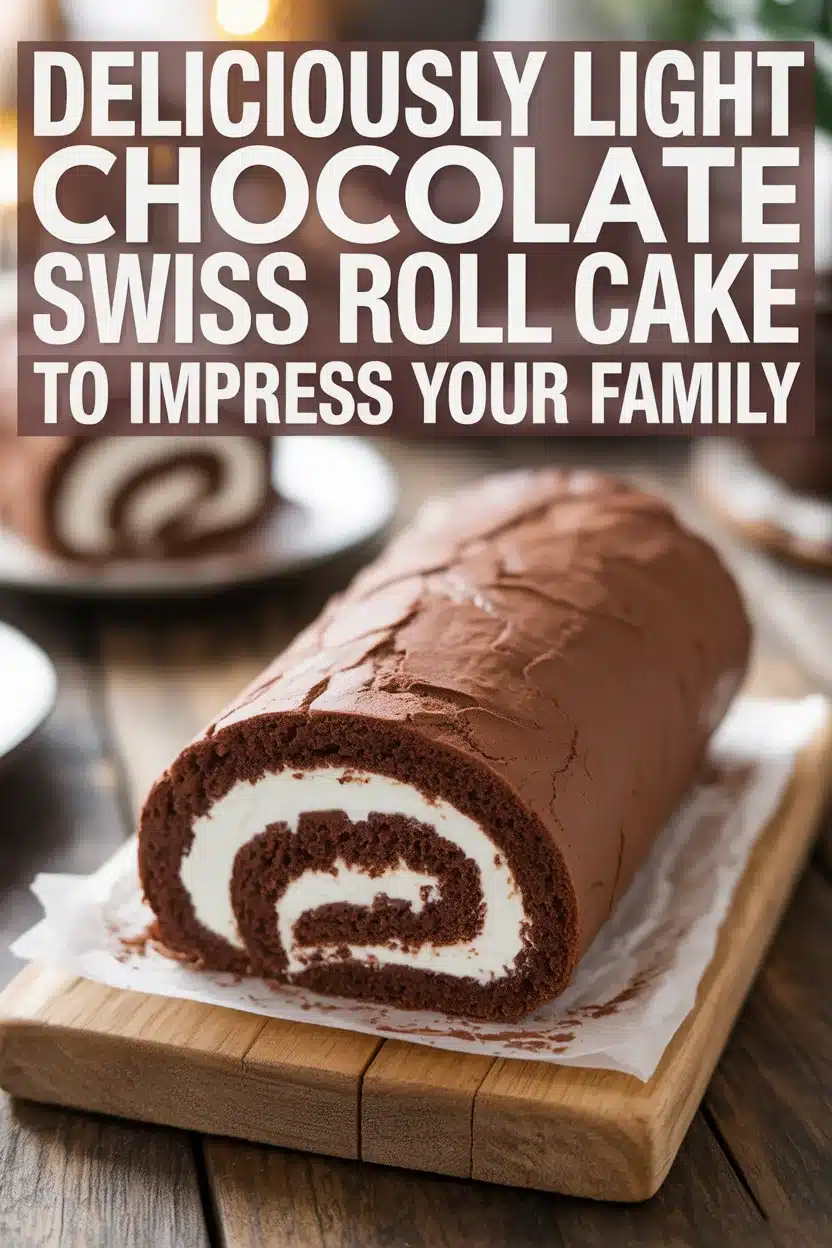 Chocolate Swiss Roll Cake
