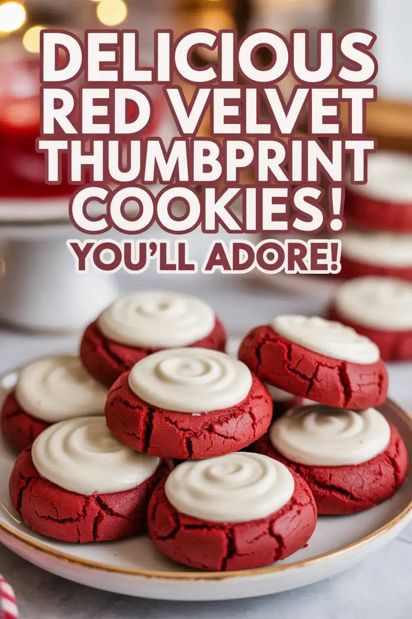 Delicious Red Velvet Thumbprint Cookies You’ll Adore! 8 Red Velvet Thumbprint Cookies