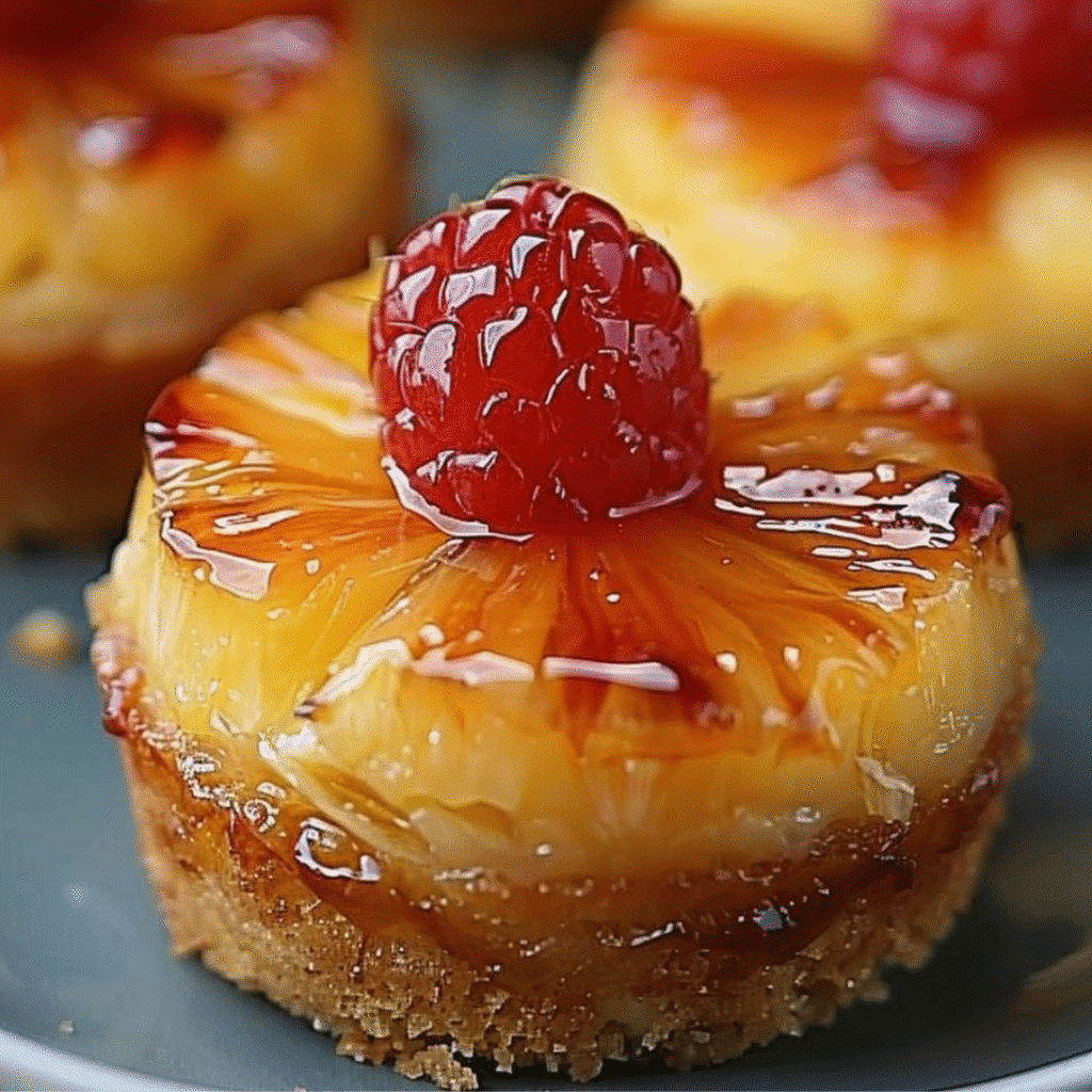 Mini Pineapple Upside-Down Cheesecakes