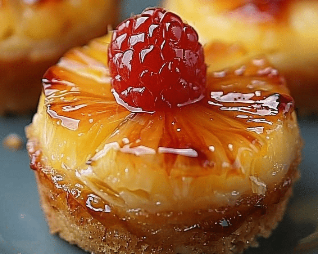 Mini Pineapple Upside-Down Cheesecakes