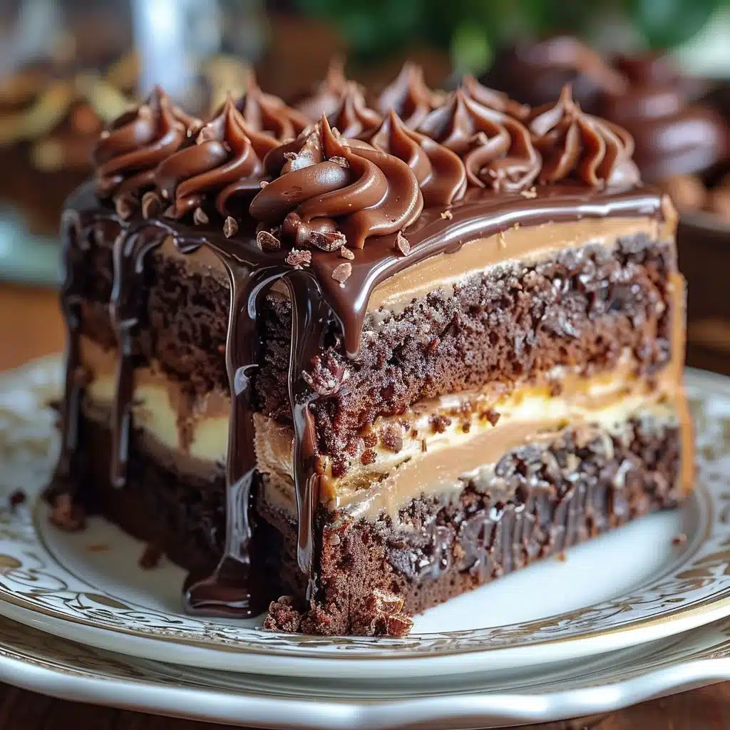 Chocolate Turtle Cake 4 Delicious Chocolate Turtle Cake topped with caramel and pecans