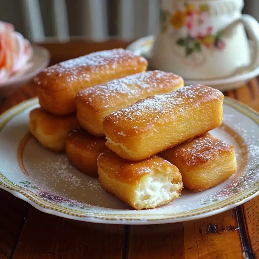 Homemade Twinkies 4 Homemade Twinkies recipe with cream filling and golden cake.