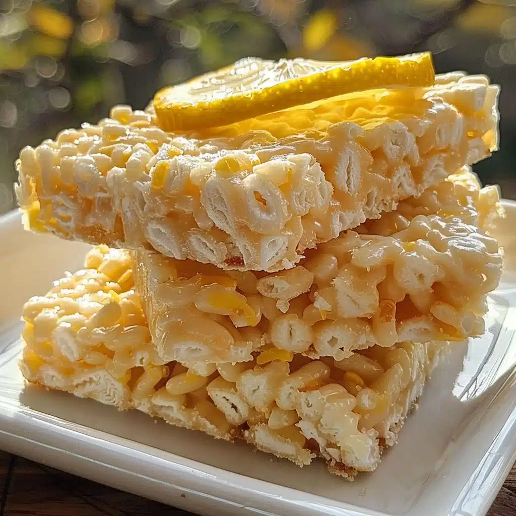 Lemon Rice Krispy Treats 4 Lemon Rice Krispy Treats with a zesty lemon flavor and crispy texture.