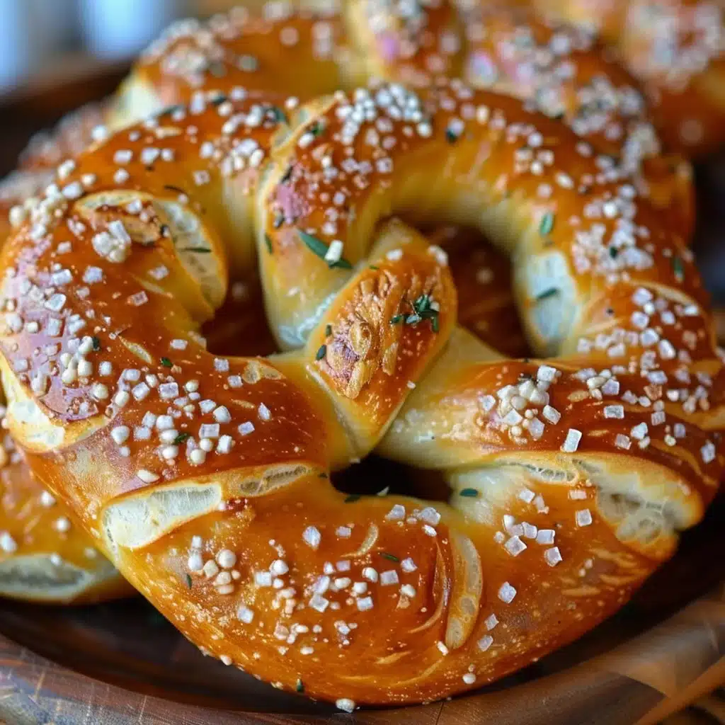 Homemade soft pretzels 4 Homemade soft pretzels on a baking pan ready to be served
