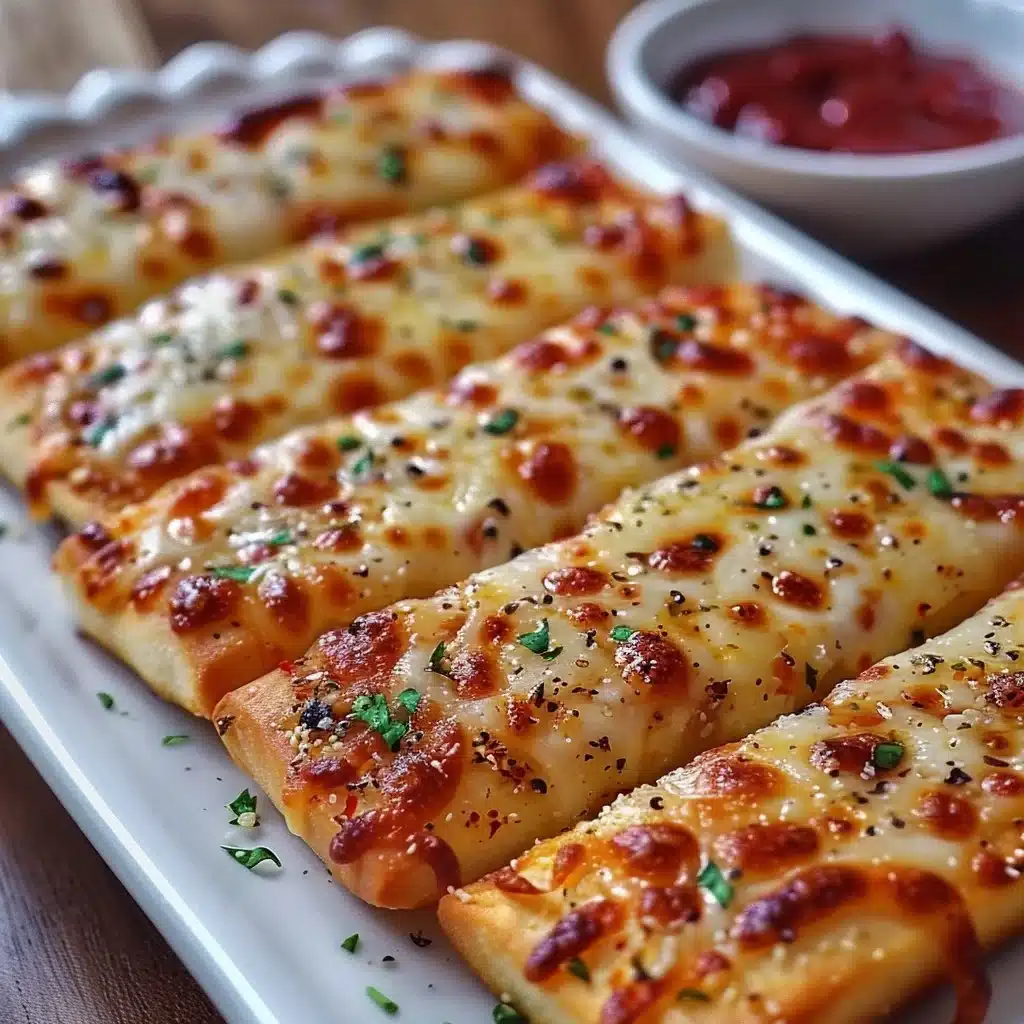 Pizza Hut-Style Cheese Sticks 4 Delicious Pizza Hut-style cheese sticks served with marinara sauce.