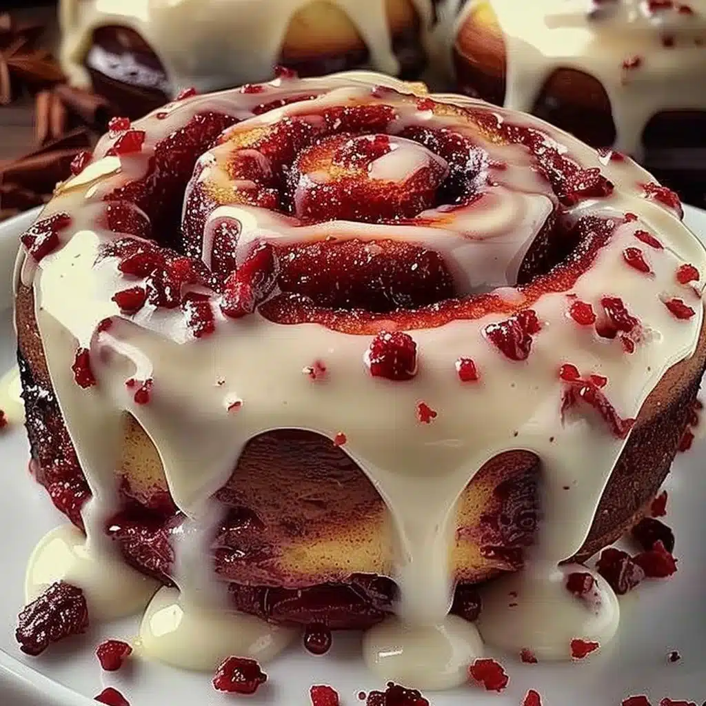 Red Velvet Cinnamon Roll 4 Delicious Red Velvet Cinnamon Roll with cream cheese frosting