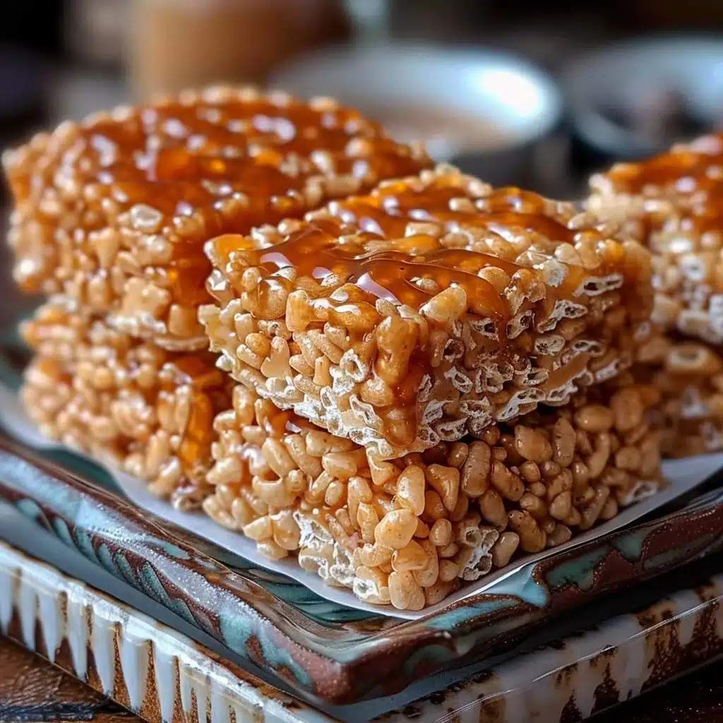 Salted Caramel Rice Krispies Treats 4 Delicious Salted Caramel Rice Krispies Treats with a sweet and salty flavor