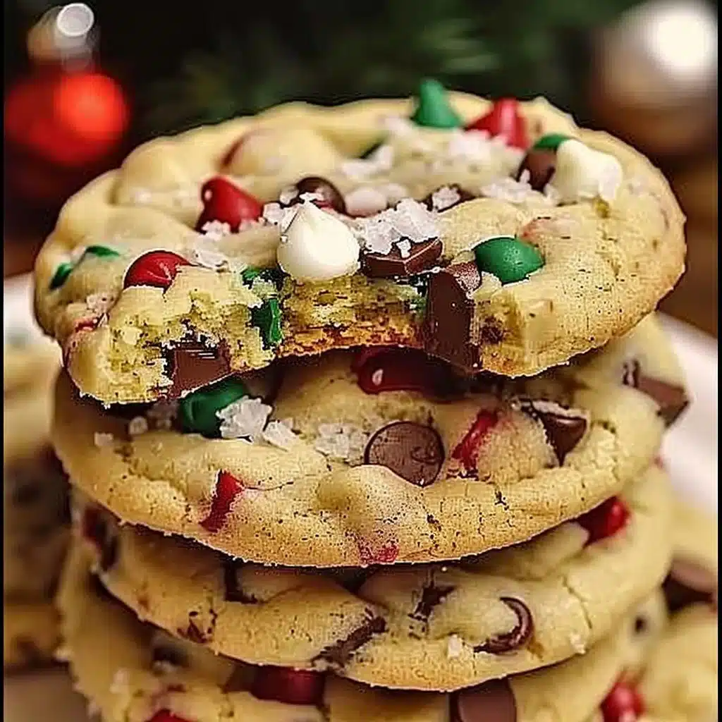 Winter Wonderland Chocolate Chip Cookies 4 Winter Wonderland Chocolate Chip Cookies with melted chocolate and festive decorations