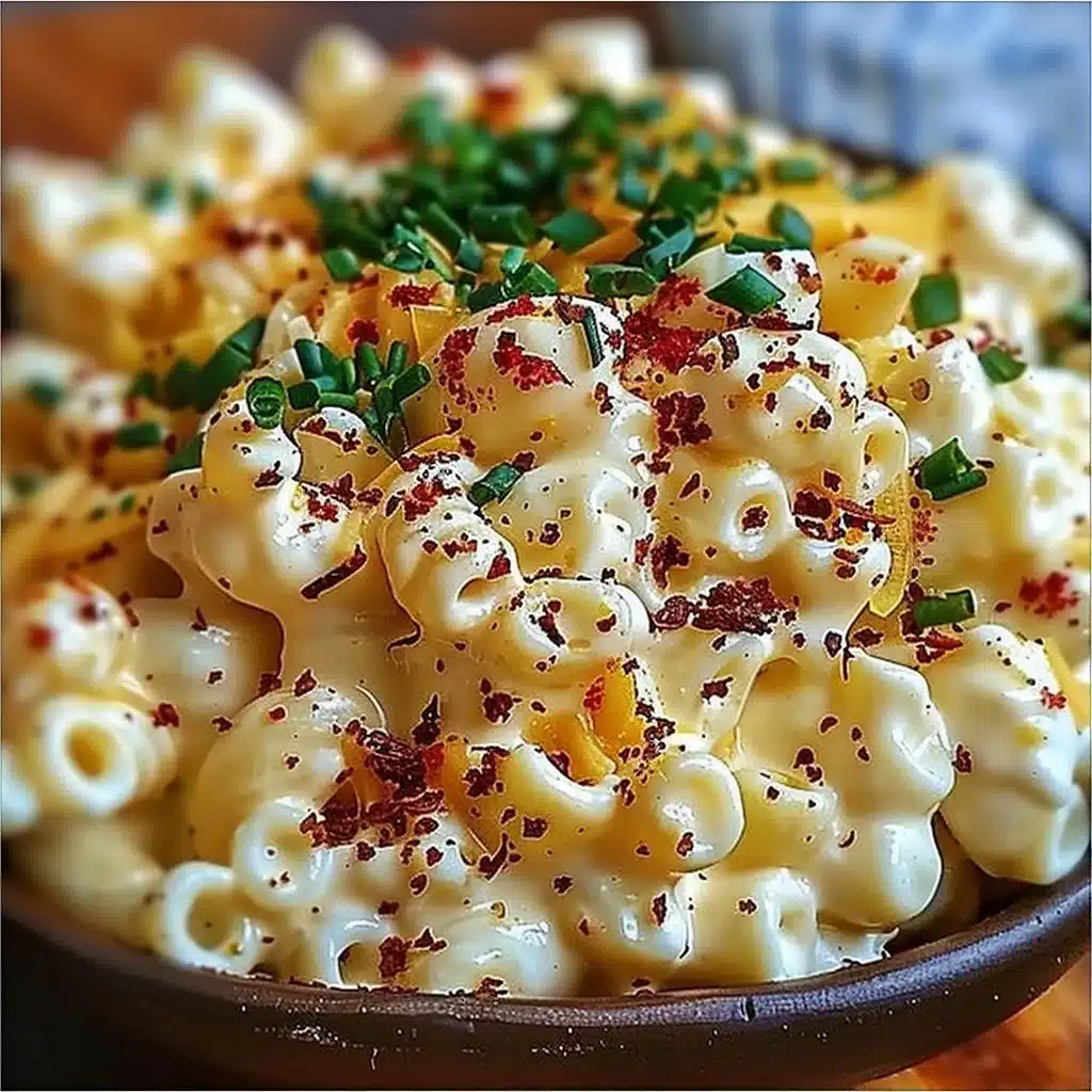 Deviled Egg Macaroni Salad 4 Delicious deviled egg macaroni salad in a bowl, perfect for gatherings
