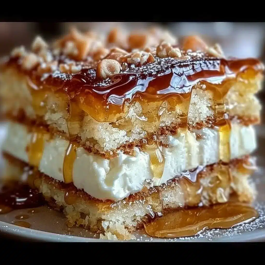 German Bee Sting Cake: A Delicious Recipe for a Classic Dessert 4 Slice of German Bee Sting Cake topped with almonds and cream