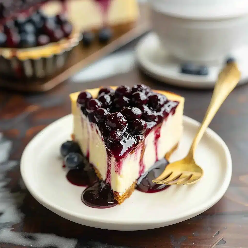 Homemade Blueberry Sauce 4 Bowl of homemade blueberry sauce with fresh blueberries and dessert plating