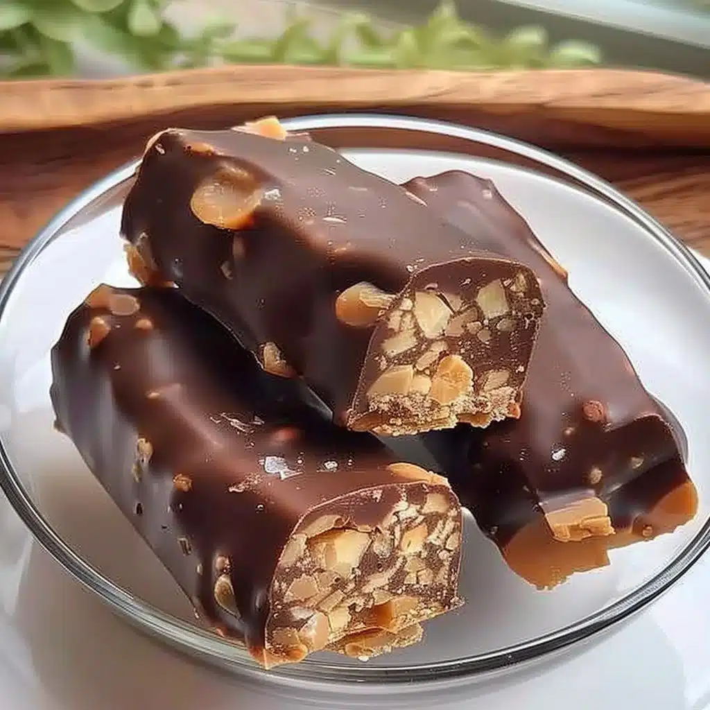 Homemade Date Snickers 4 Delicious homemade Date Snickers bars made with natural ingredients.