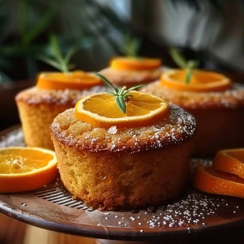 Orange Ginger Honey Cake 4 Delicious Orange Ginger Honey Cake garnished with orange slices and ginger.