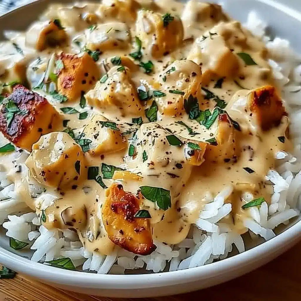 Creamy Smothered Chicken and Rice 3 Creamy Smothered Chicken and Rice