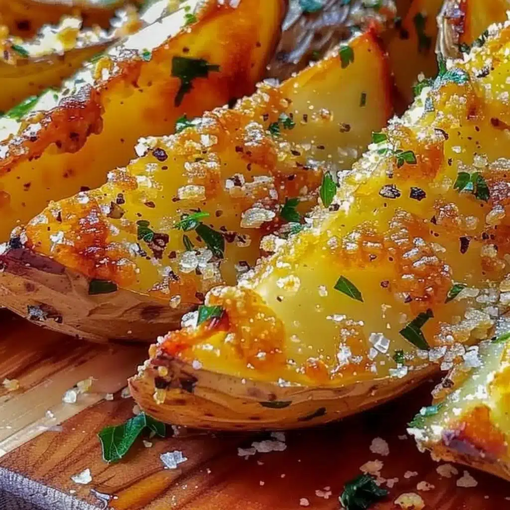 Crispy Baked Garlic Parmesan Potato Wedges 3 Crispy Baked Garlic Parmesan Potato Wedges