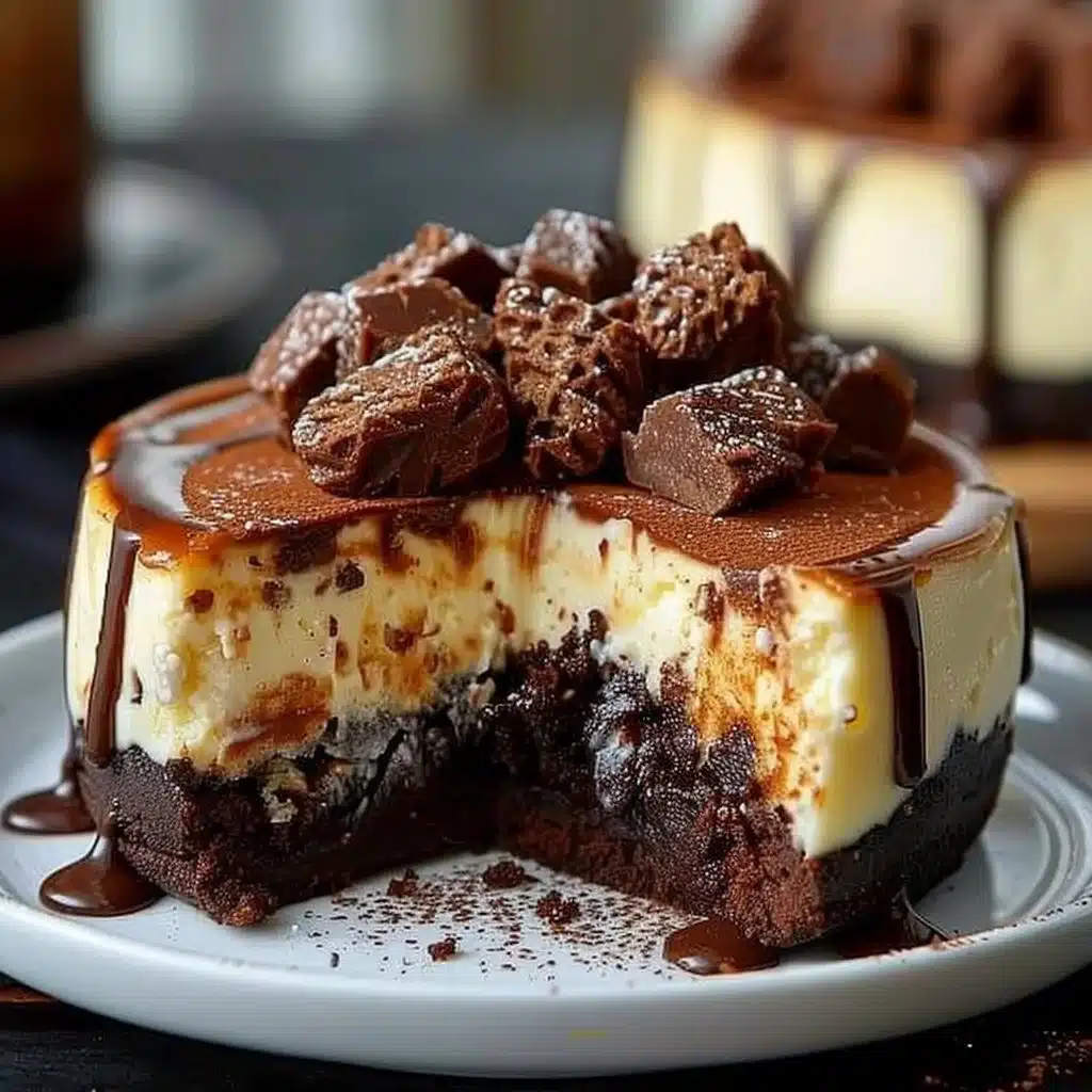Fudgy Brownie Bottom Cheesecake 3 Fudgy Brownie Bottom Cheesecake