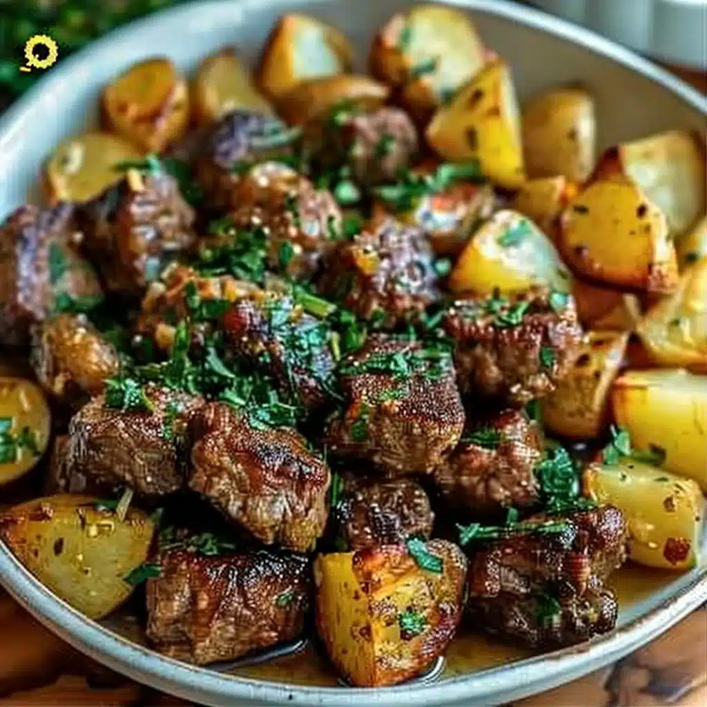 Garlic Butter Beef Bites with Potatoes 3 Garlic Butter Beef Bites with Potatoes