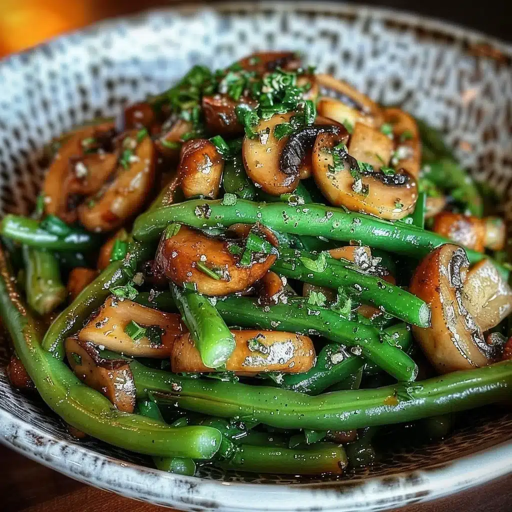 Garlic Butter Sautéed Green Beans and Mushrooms 3 Garlic Butter Sautéed Green Beans and Mushrooms