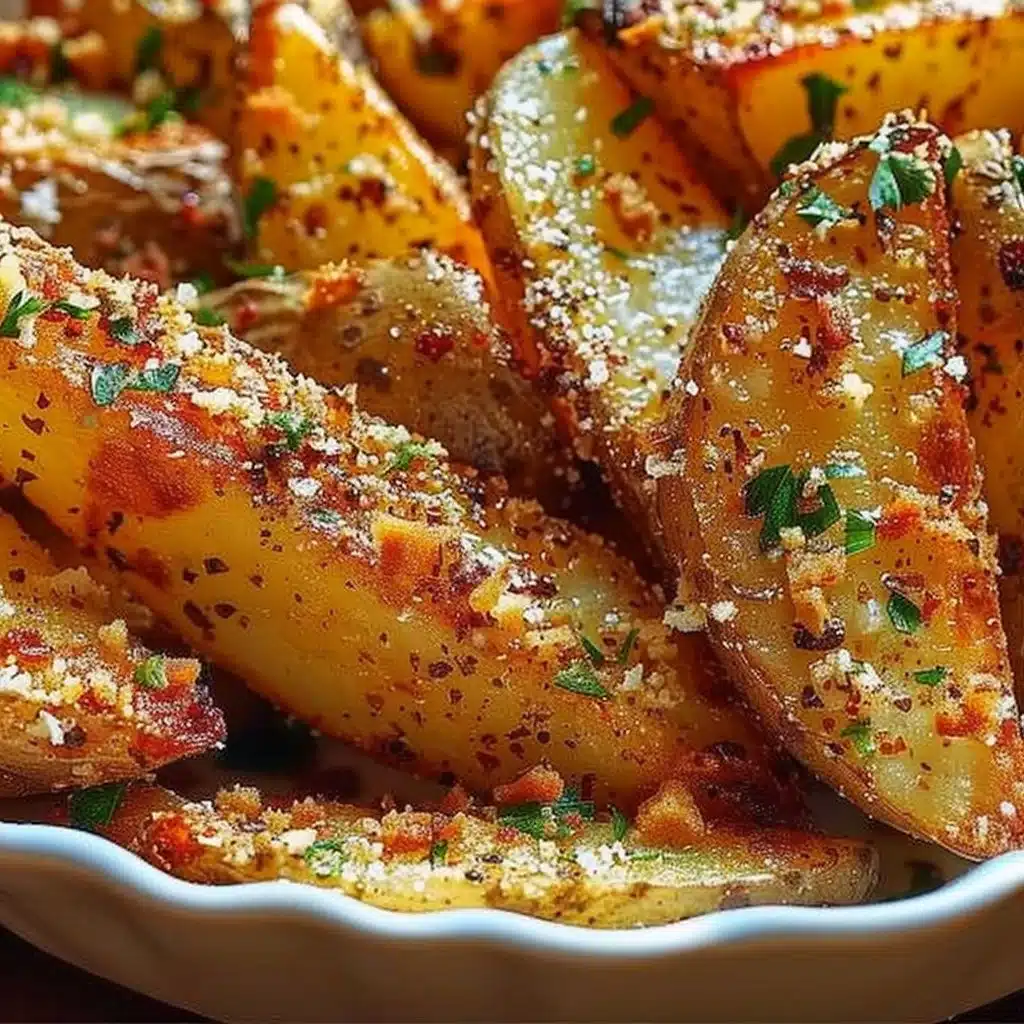 Garlic Parmesan Potato Wedges 3 Garlic Parmesan Potato Wedges