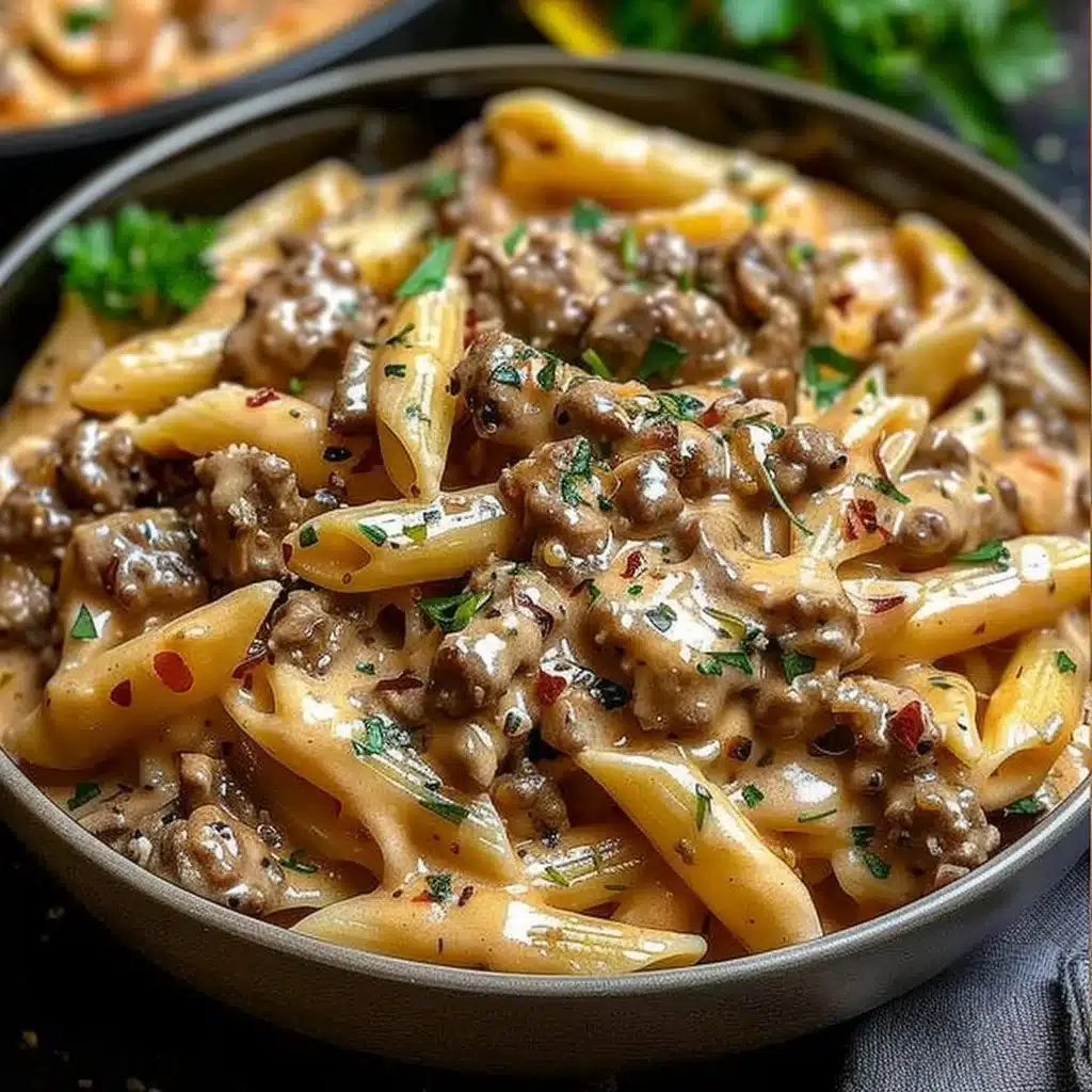 High Protein Creamy Beef Pasta 3 High Protein Creamy Beef Pasta