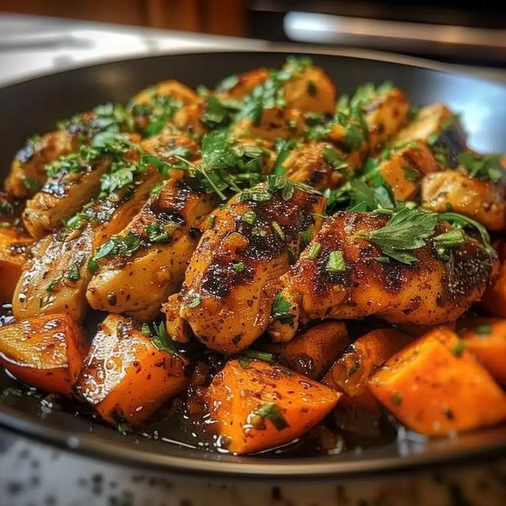Honey Garlic Chicken with Sweet Potatoes 3 Honey Garlic Chicken with Sweet Potatoes
