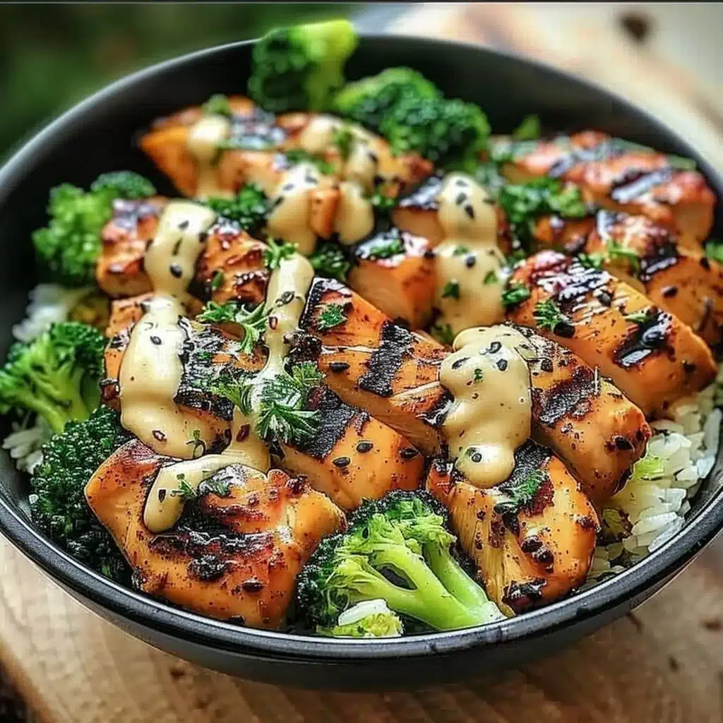 How to Make Grilled Chicken & Broccoli Bowls with Creamy Garlic Sauce 3 How to Make Grilled Chicken & Broccoli Bowls with Creamy Garlic Sauce