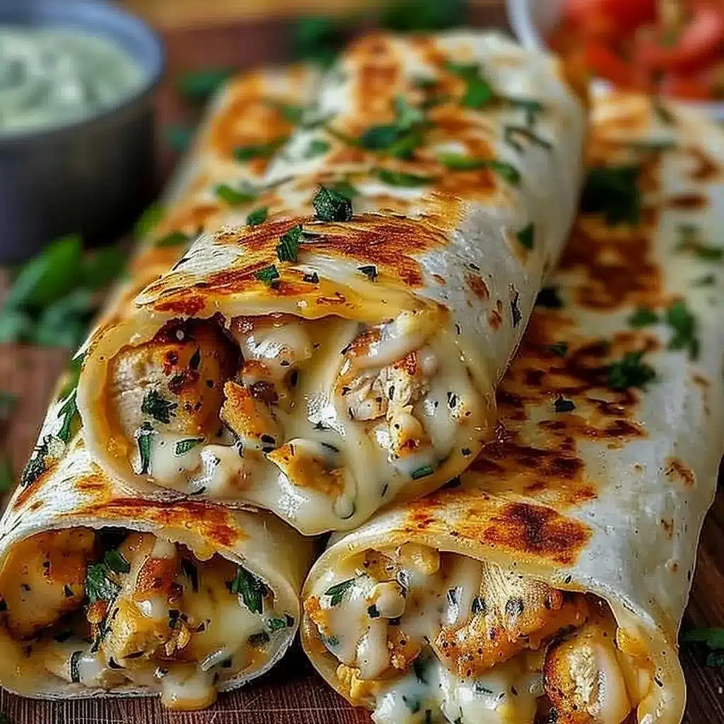 Low Carb Cheesy Garlic Chicken Wraps 3 Low Carb Cheesy Garlic Chicken Wraps