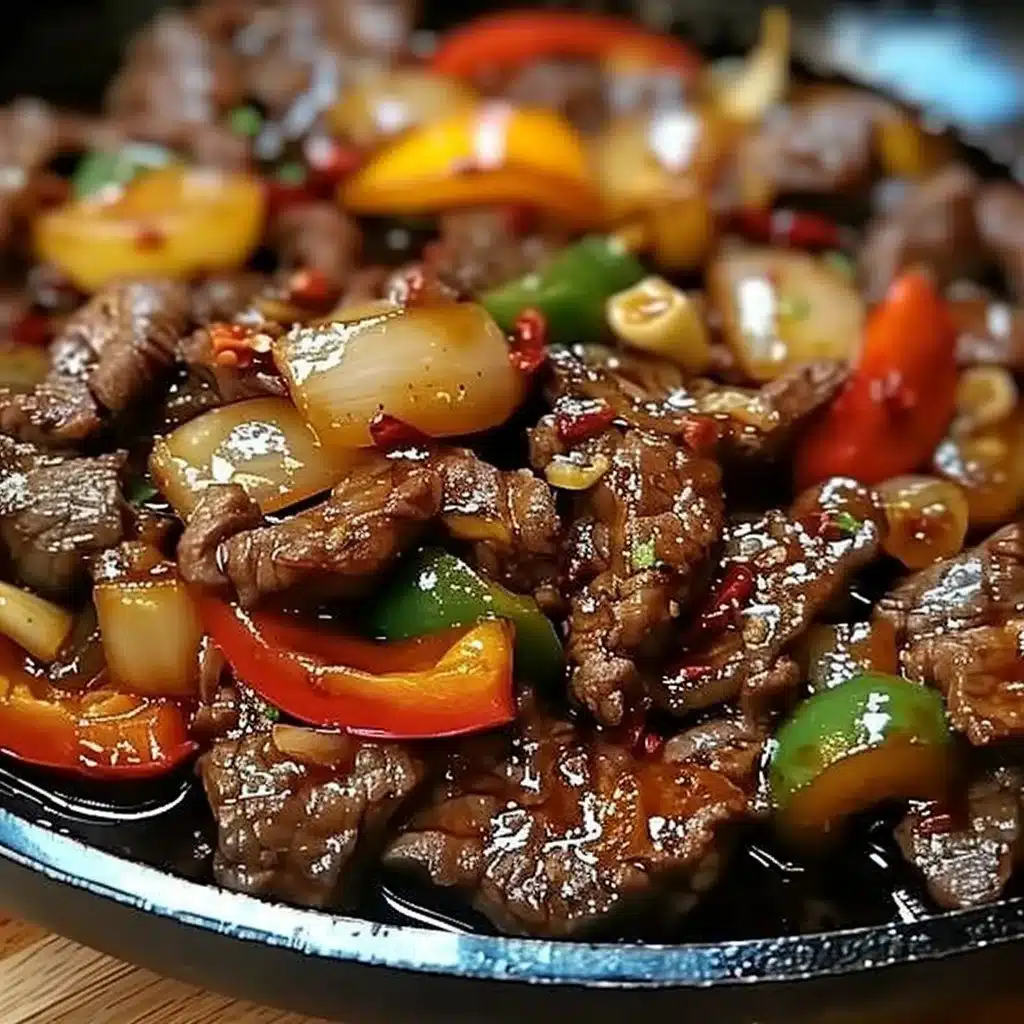 Sizzling Chinese Pepper Steak with Onions 3 Sizzling Chinese Pepper Steak with Onions