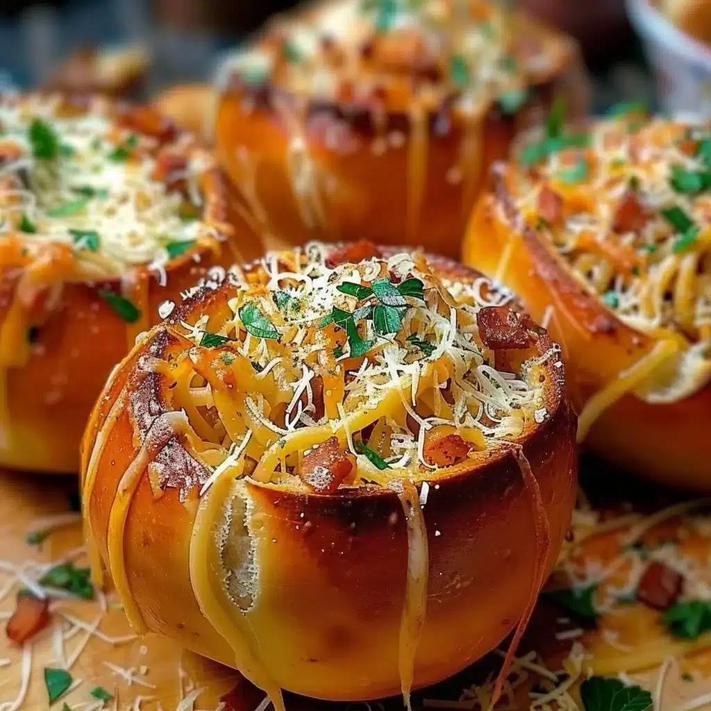 Spaghetti Garlic Bread Bowls 3 Spaghetti Garlic Bread Bowls