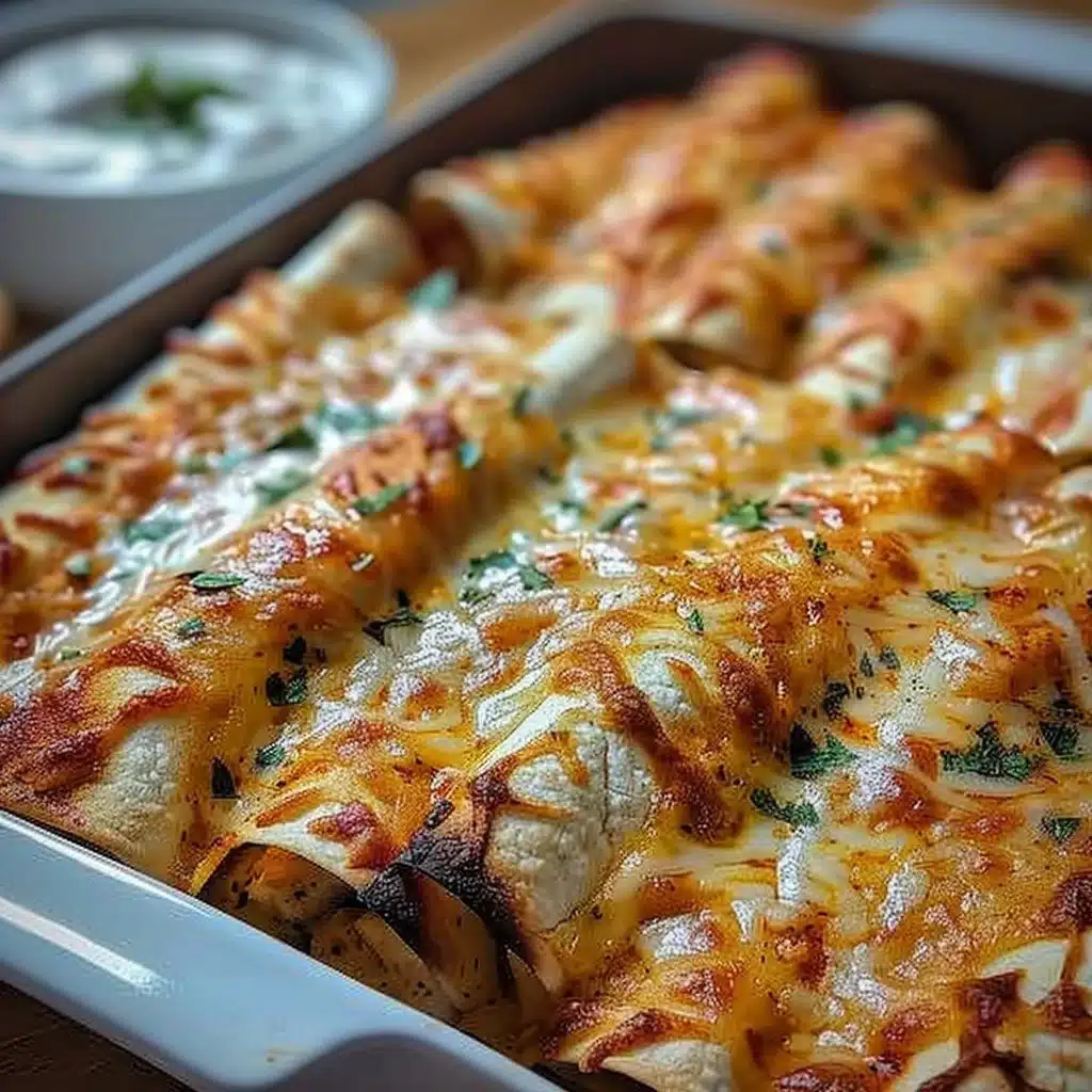 38g Protein Chicken Enchiladas with Dreamy White Sauce 3 38g Protein Chicken Enchiladas with Dreamy White Sauce