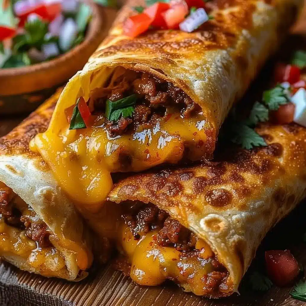 Beef and Cheese Chimichangas 3 Beef and Cheese Chimichangas