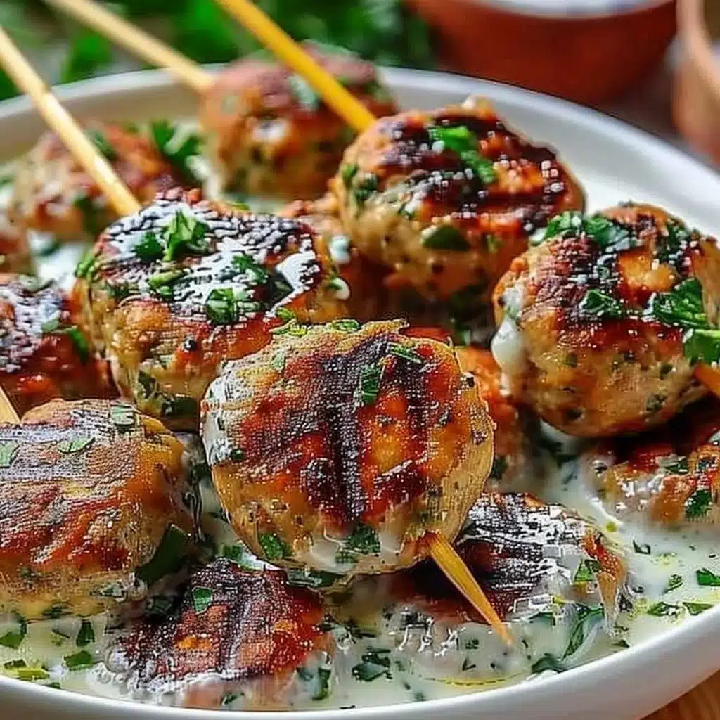 Chicken Kofta Garlic Yogurt Sauce 3 Chicken Kofta Garlic Yogurt Sauce