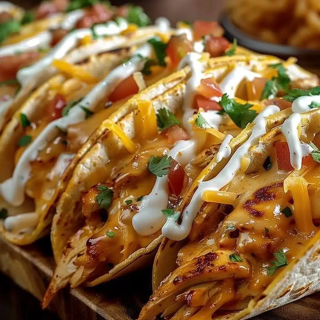 Creamy Cheddar Ranch Chicken Tacos 3 Creamy Cheddar Ranch Chicken Tacos
