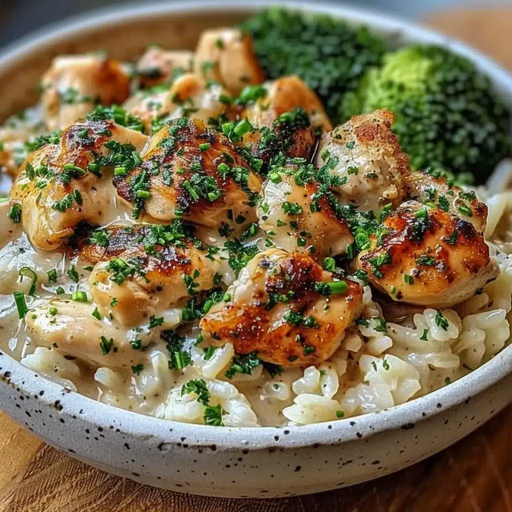 Creamy Garlic Chicken Rice Bowls 3 Creamy Garlic Chicken Rice Bowls
