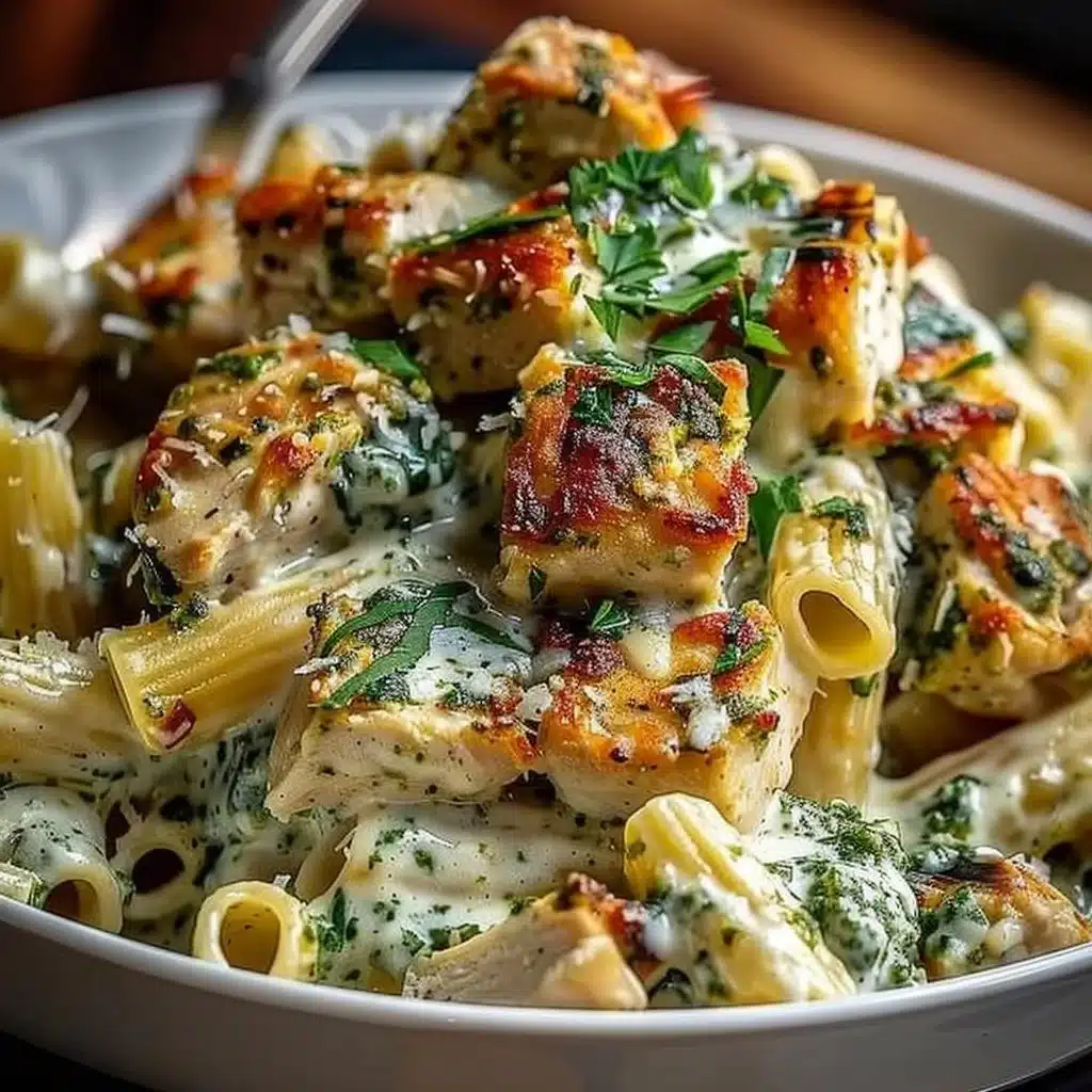 Creamy Pesto Chicken Pasta Bake 3 Creamy Pesto Chicken Pasta Bake
