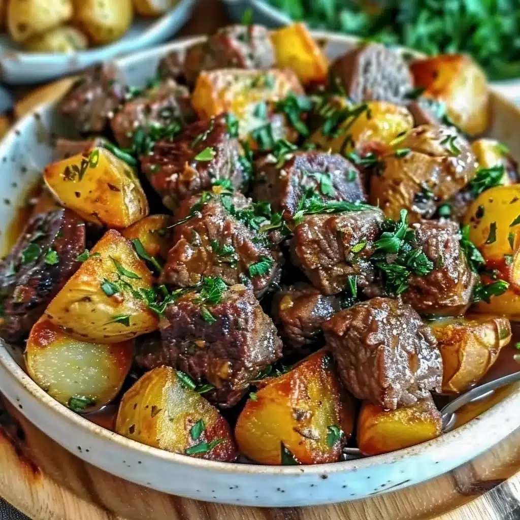 Garlic Butter Beef Bites with Potatoes 3 Garlic Butter Beef Bites with Potatoes