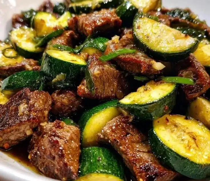 Garlic Butter Steak Bites with Zucchini 3 Garlic Butter Steak Bites with Zucchini