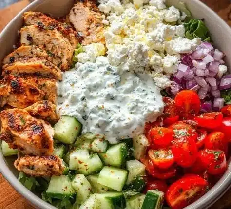 Greek Chicken Bowls 3 Greek Chicken Bowls