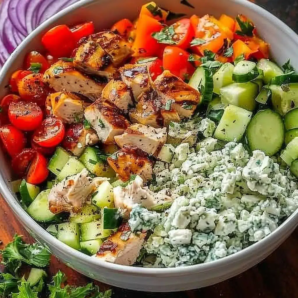 Greek Chicken Bowls 3 Greek Chicken Bowls